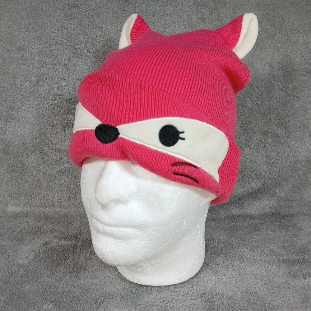Squishmallows Beanie Youth OSFM Fifi the Fox Pink Acrylic Knit Hat